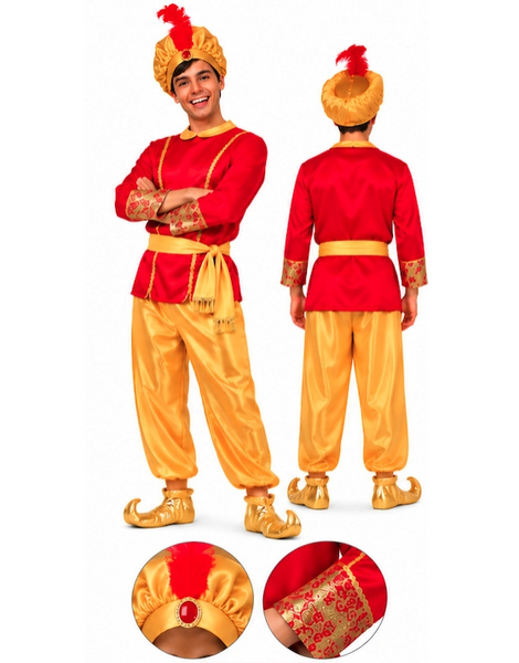 Disfraz Paje Rojo y Dorado adulto DM