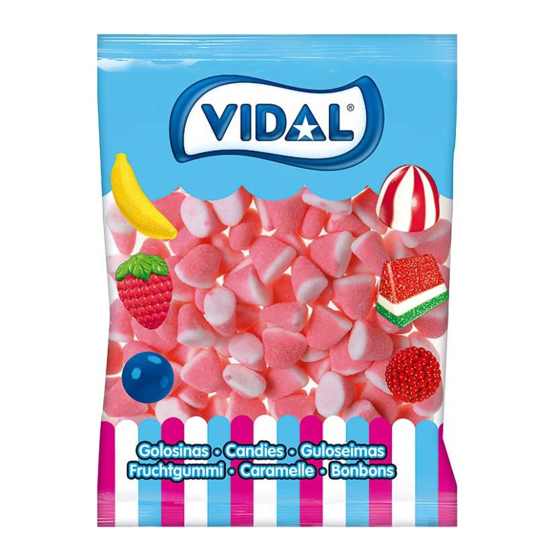 Bolsa Besos Fresa y Nata 1Kg. Vidal