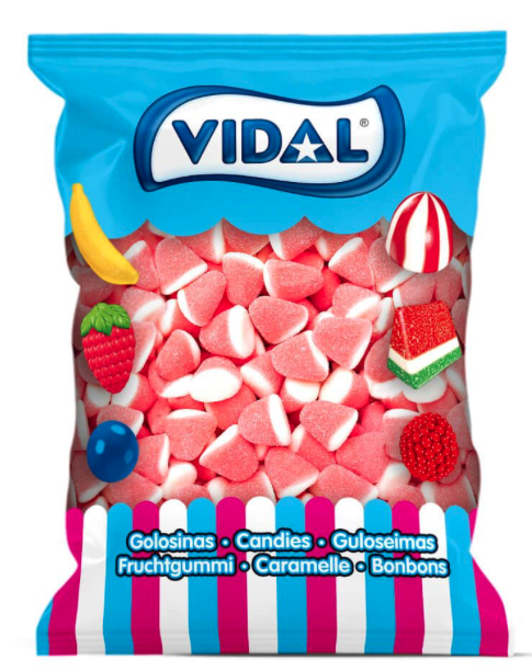Bolsa Besos Fresa y Nata 1Kg. Vidal