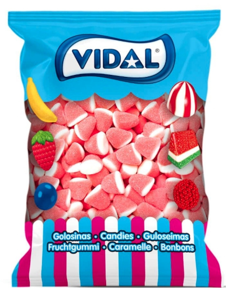 Bolsa Besos Fresa y Nata 1Kg. Vidal