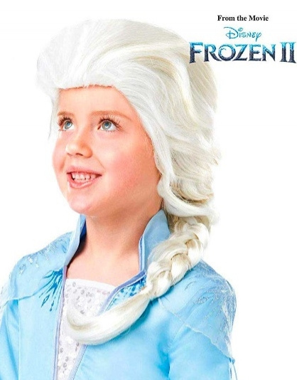 Pasteles Útil barbilla Peluca Frozen Elsa 2 para Niñas