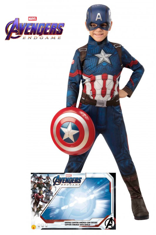 Disfraz Capitán America+Escudo EG CJ INF