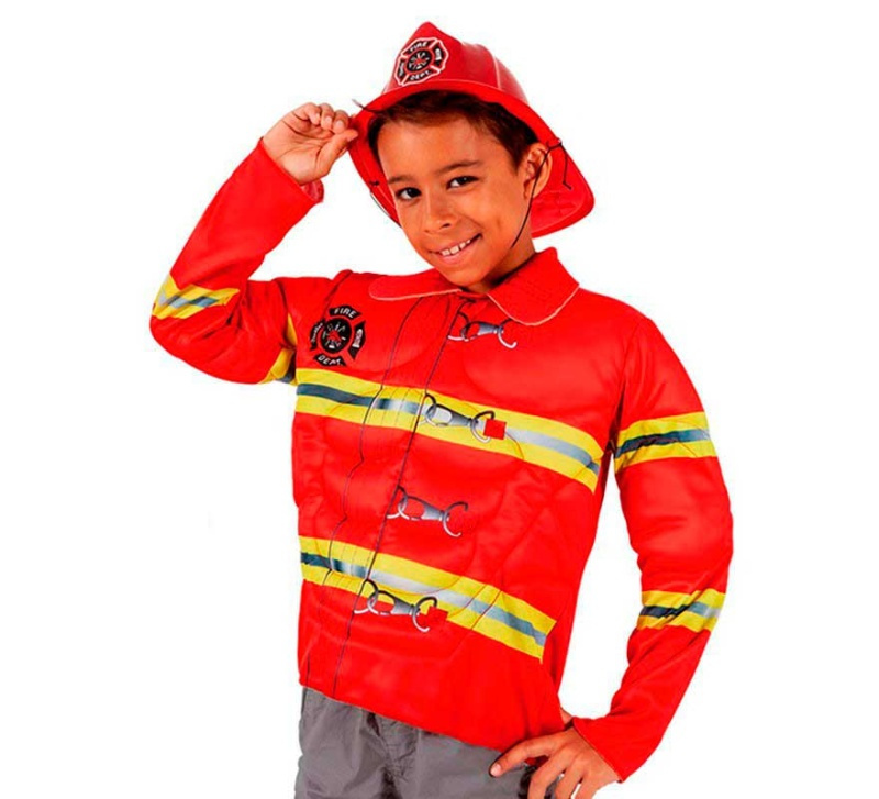 Disfraz Super Bombero musculoso infantil