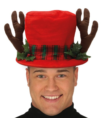 Chapéu vermelho da rena