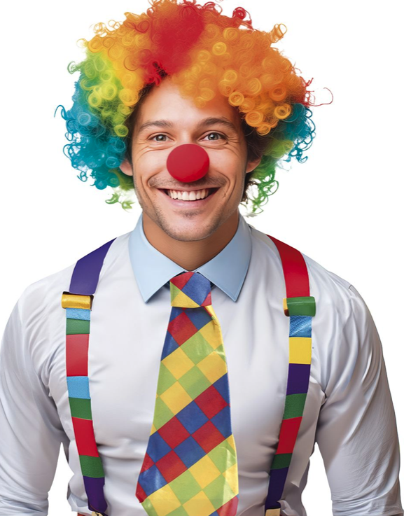 Manta de palhaço de gravata 55 cms.