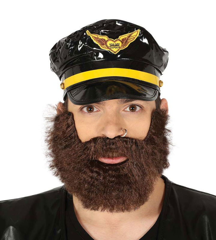 Barba castanha espessa
