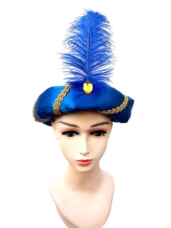 Turbante con pluma deluxe col.varios