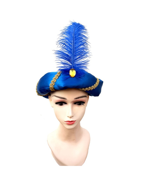 Turbante con pluma deluxe col.varios