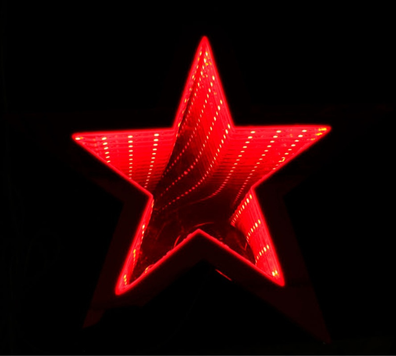 Estrella Roja luz infinita 25 cms.