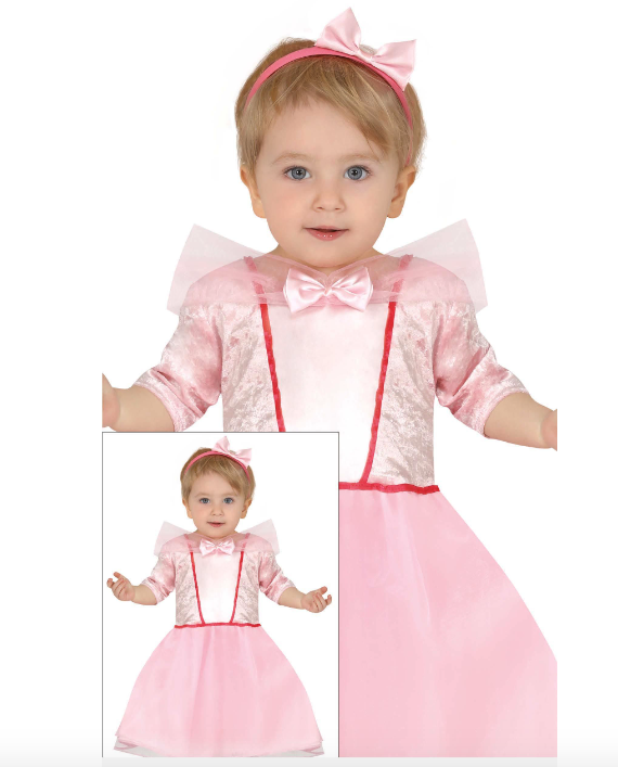Fato de princesa rosa para bebê