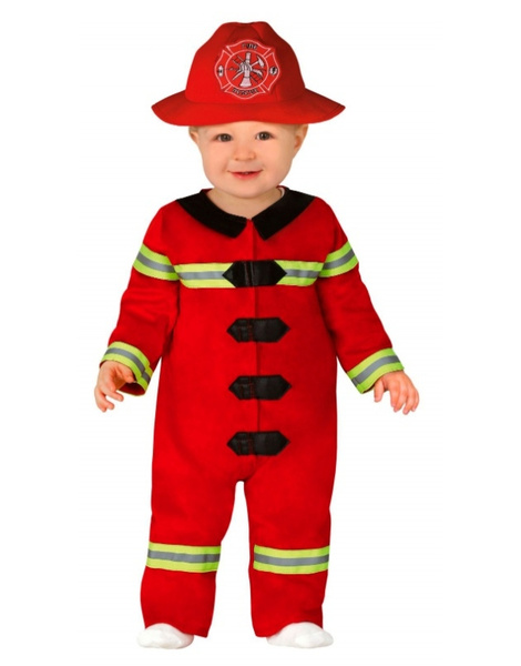 Disfraz unisex de bombero para Halloween para niño