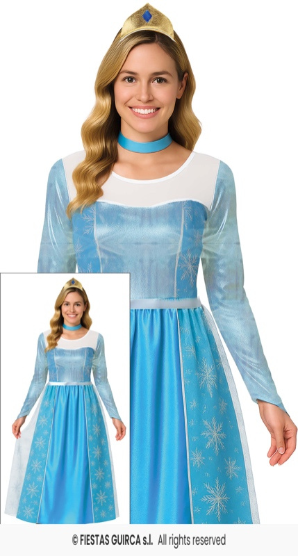 Fato de princesa gelado para mulher