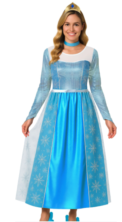 Fato de princesa gelado para mulher