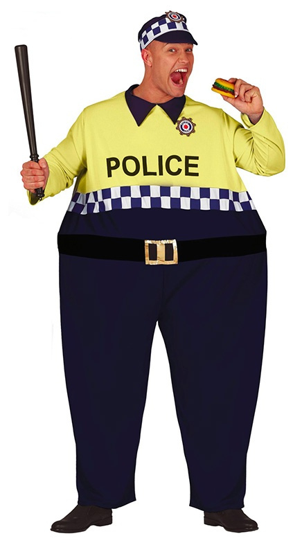 Disfraz Policía gordito adulto