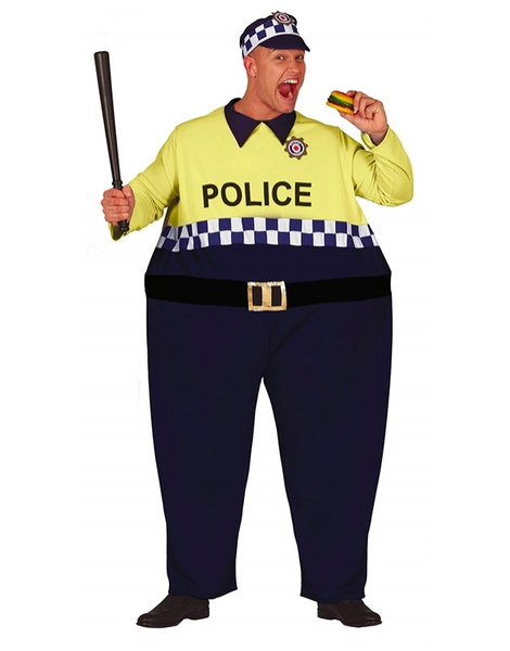 ligeramente folleto incrementar Disfraz Policía Municipal Gordo