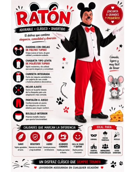 Disfraz Ratón adulto