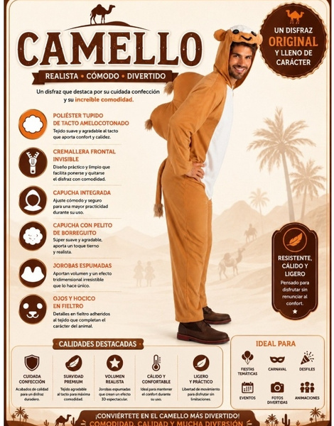 Fato de camelo adulto