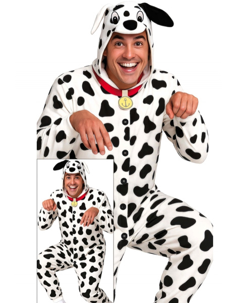 Fato de pijama dálmata para cão