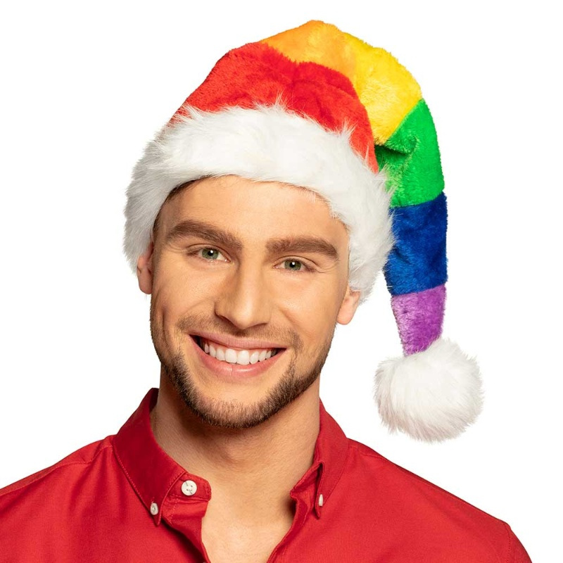 Gorro Papá Noel Arco Iris deluxe
