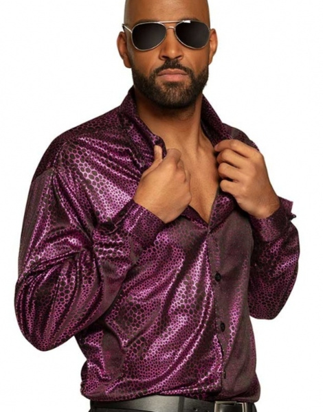 Camisa Disco morada Funky