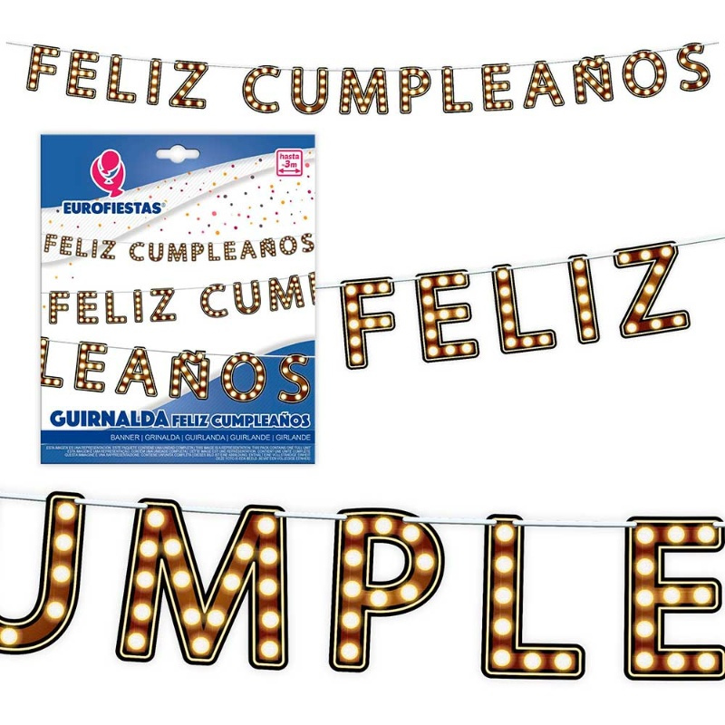 Guirnalda Feliz Cumple luces