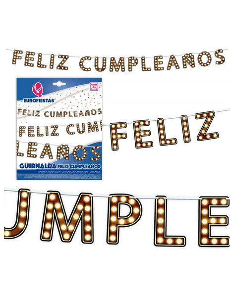 Guirnalda Feliz Cumple luces