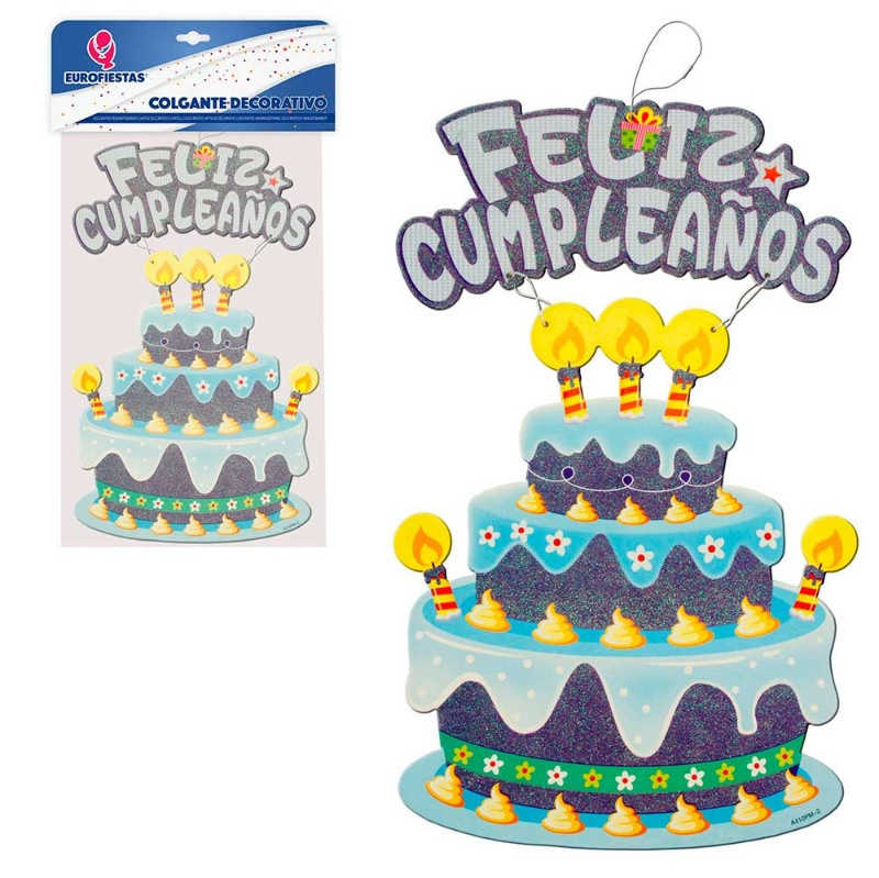 Colgante Foam Feliz Cumple 39x23.5cm col