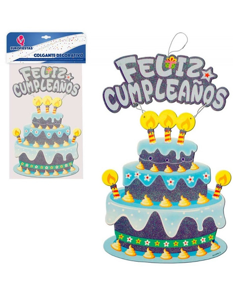 Colgante Foam Feliz Cumple 39x23.5cm col