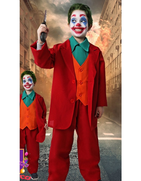 Disfraz Payaso Asesino Sonrisas Infantil joker niño Disfraz Payaso Asesino Sonrisas Infantil