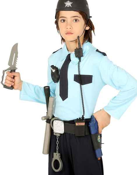 Cinturón policía con casco infantil