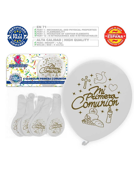 Globos 1ª Comunión colores E.F.