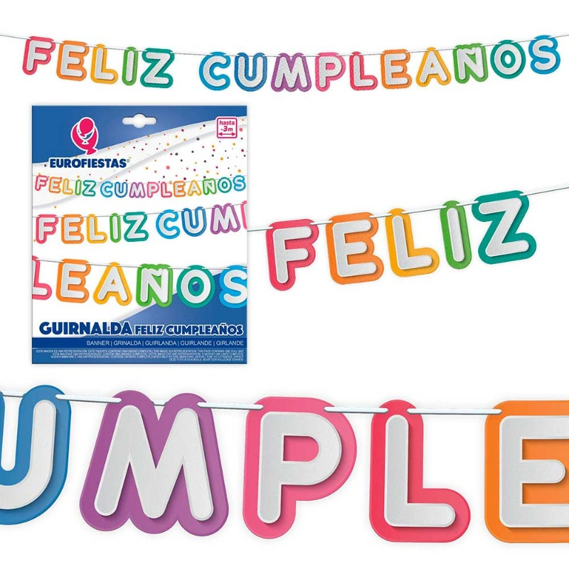 Guirnalda Feliz Cumple colores