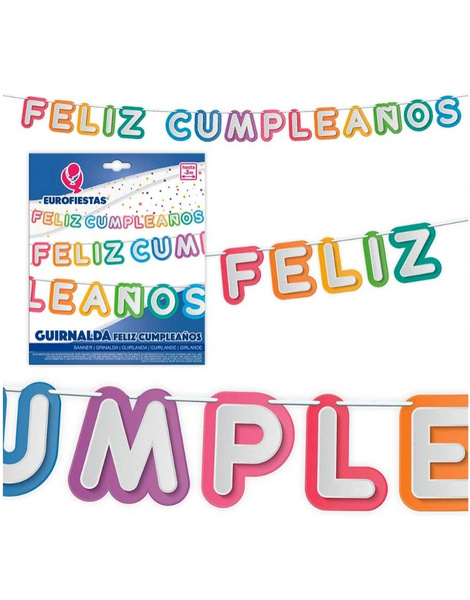 Guirnalda Feliz Cumple colores