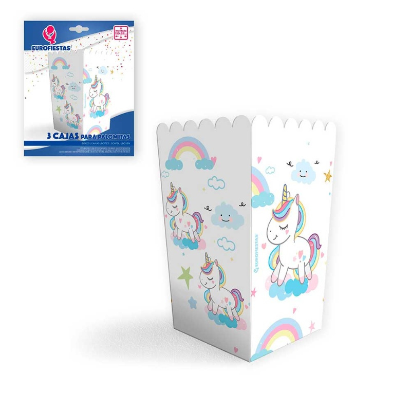 Caja Palomitas Colección Unicornios