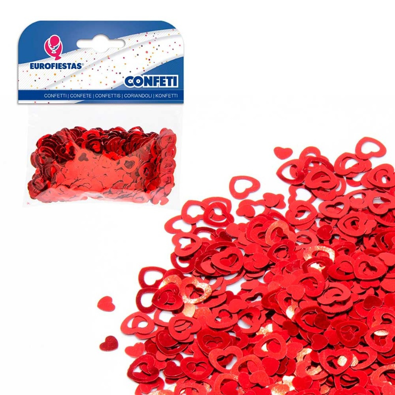 Confeti Brillante Corazón hueco Rojo