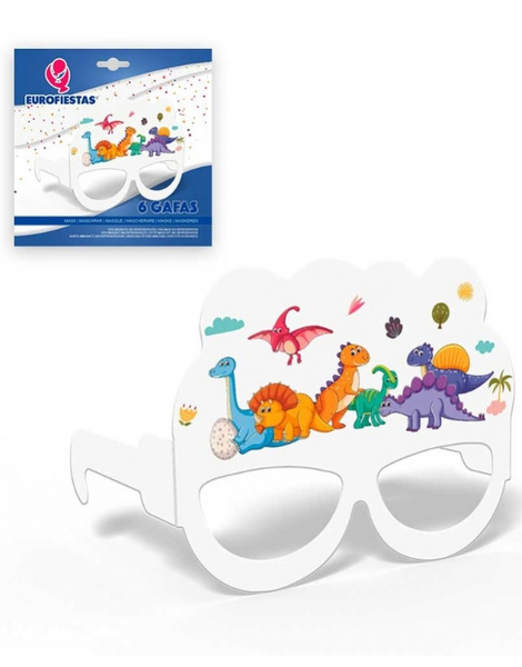 Gafas cartón Colecc. Dinosaurios