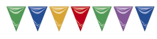 Banderas triangular plast.20x30CMS/5M.