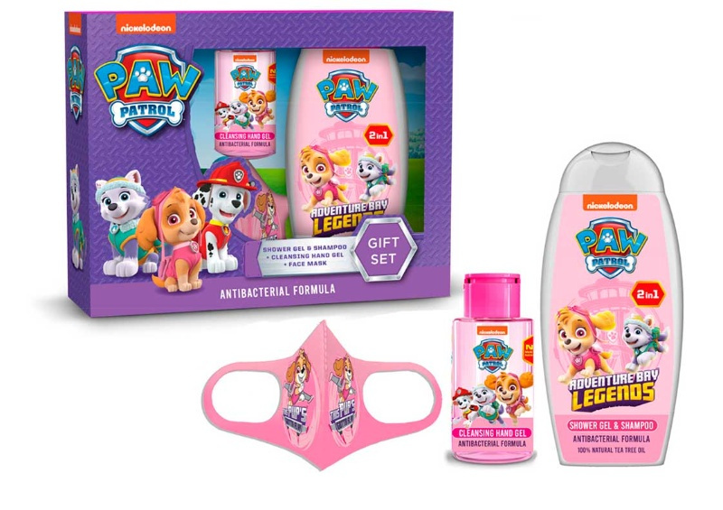 Set Paw Patrol niña con mascarilla+Geles