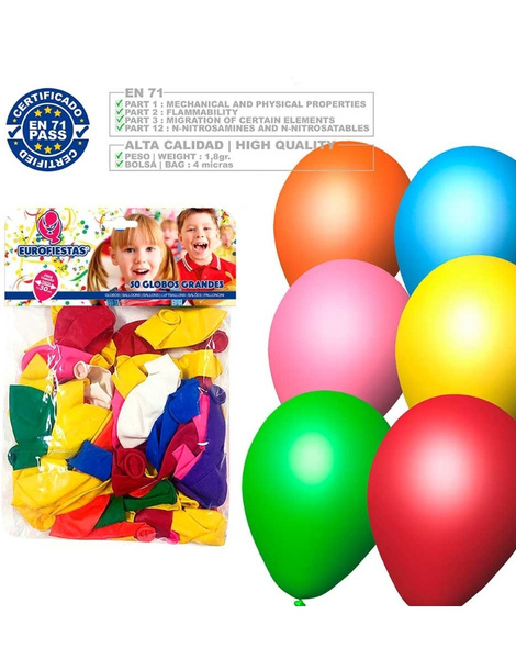 Globos R12  lisos Colores Surtidos 50uds