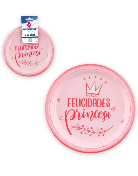 Platos peq. colección Felic.Princesa 8U.