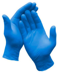 Guantes Nitrilo100% azules caja 100 uds