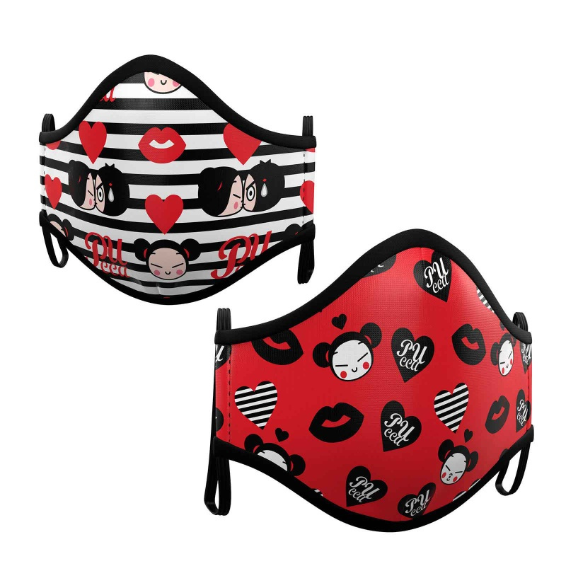 2 Mascarillas Pucca Premiun Inf./Juv.