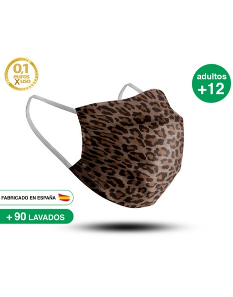 Mascarilla Higiénica Leopardo Adulto