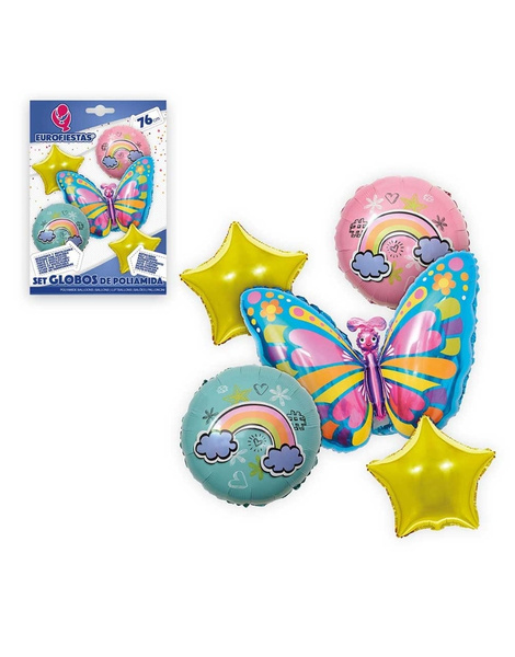 Set Globos Foil Mariposa