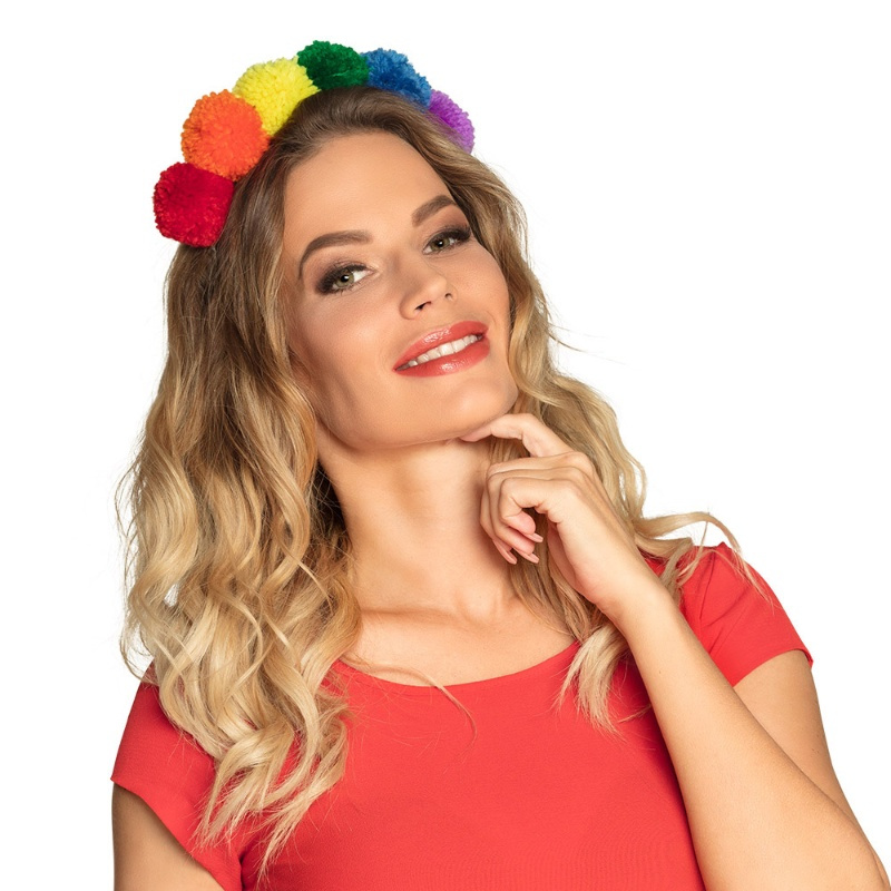 Tiara Pompón raimbow