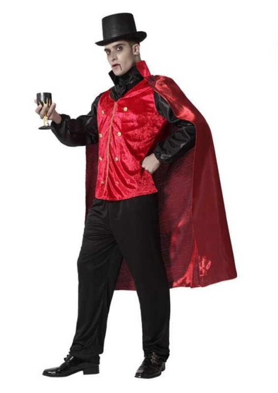 Disfraz vampiro rojo para hombre