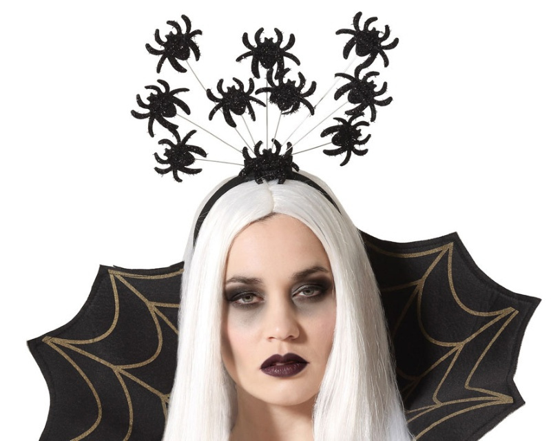 Diadema halloween arañas 25x32 cms