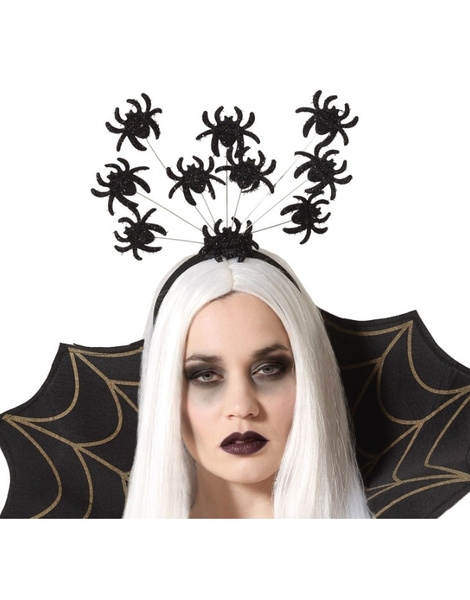 Diadema halloween arañas 25x32 cms