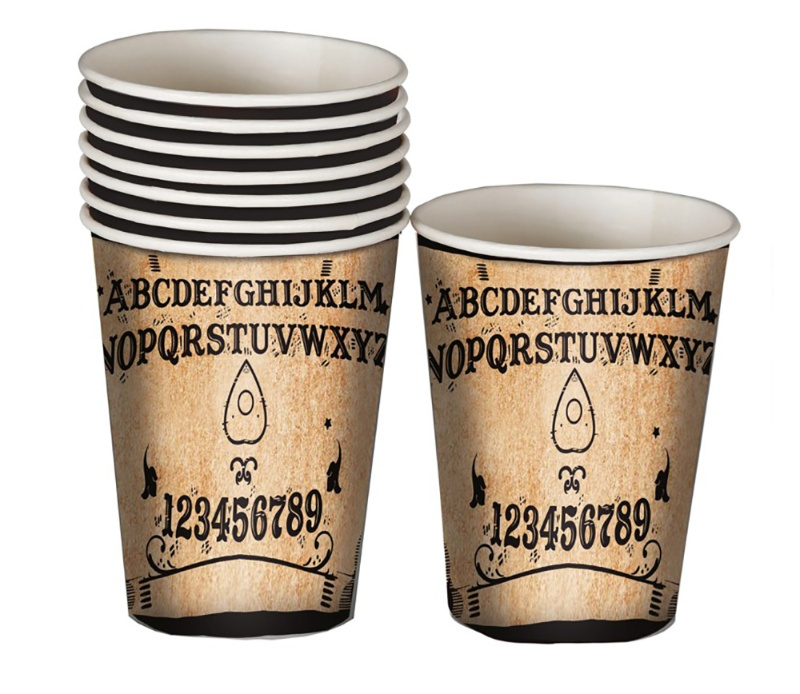 Bolsa 8 vasos Ouija 9 cms. desechables