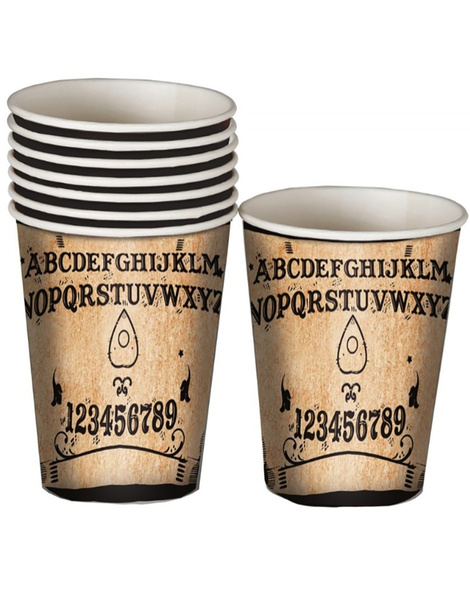 Bolsa 8 vasos Ouija 9 cms. desechables